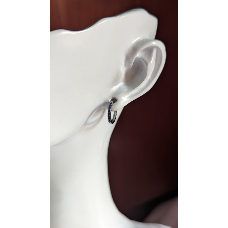 Pendientes Aro Azul